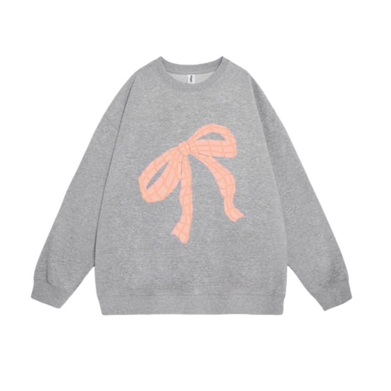 Sweet Bow Print Sweatshirt